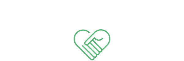 Icon zeigt Handschlag in Form eines Herzens