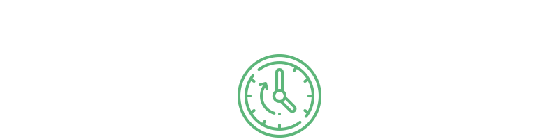 Icon einer Uhr mit einem Pfeil Richtung Uhrzeigersinn